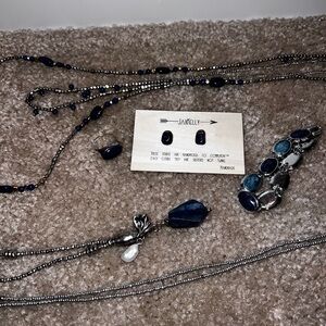 Blue and Silver Jewelry Set